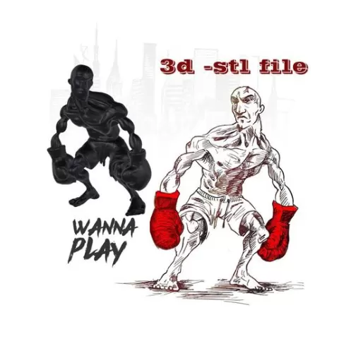 Angry man boxing