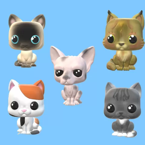 PACK 5 cat POP