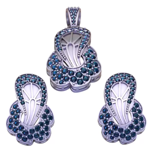 KUNDAN BUTTON LOCKET SET 3D PRINTABLE MODEL