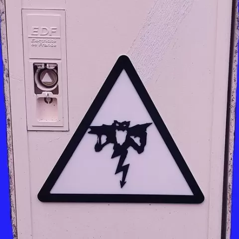 Electric Gremlins "Danger Electrocution" sign