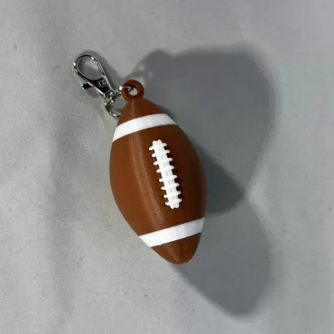 Keychain-Size Miniature Realistic Football STL File - NO AMS - COMMERCIAL LICENSE
