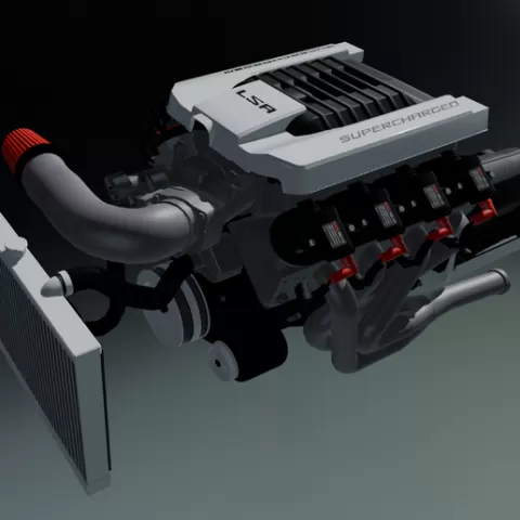 Chevrolet LSA SUPERCHARGED 3D build