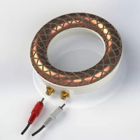 Rodin Coil TORUS .STL 136mm. x 24mm. Diameter with Base | iToroid Vortex Wave Field Generator | PEMF Coil 2 x 5 groves