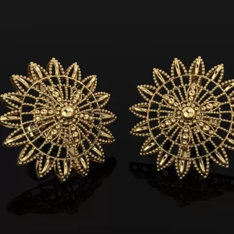 Odia Traditional Earring 3D Printable Model