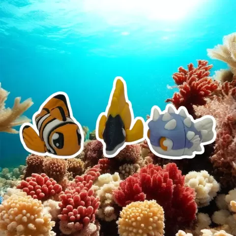 Tropical Fish Flexis by ChibiBestiary