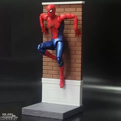 WALL BUILDING BASE C (PLAIN VERSION) - FIGURE BASE FIGURE STAND CITY SPIDERMAN DIORAMA RPG- MYTHIC LEGIONS NENDOROID FUNKO POP MAFEX shf figma ZELDA SPIDERMAN FRIEREN 3D PRINT MODEL