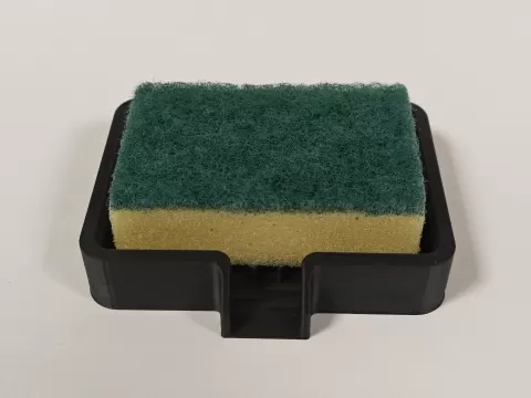Self-Draining Sponge Holder V2 | Wave Drip Tray