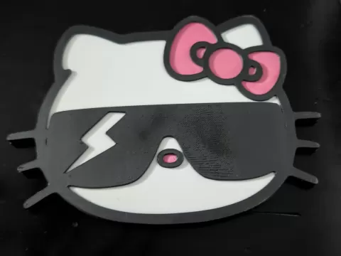 Hello Kitty, colored