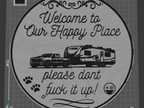 Our Happy Place Sign