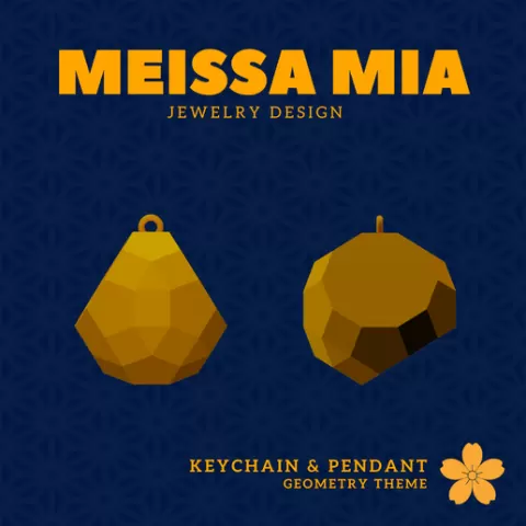 83. Tridiminished Rhombicosidodecahedron Keychain – 29. Johnson Solids Pendant and Keychain - 3D Print File for Geometric Keychain & Pendant - Girl's Fashion Accessories