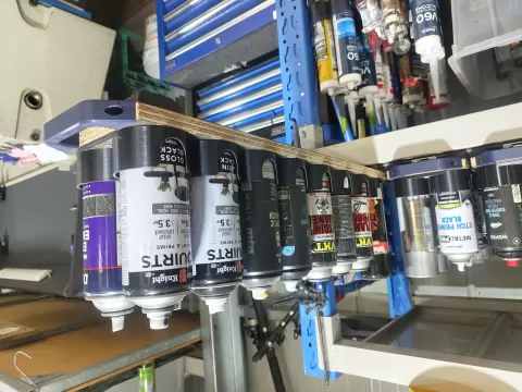Spray can and Silicone tube organisers