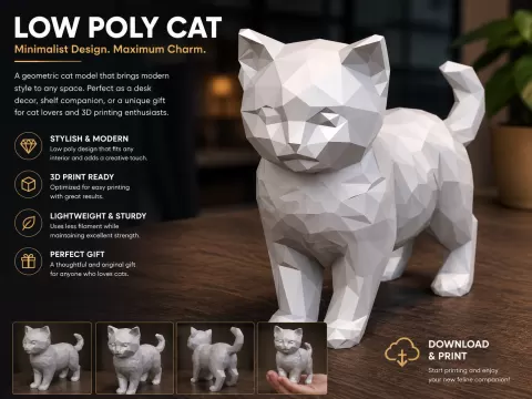 Cute Low Poly Cat