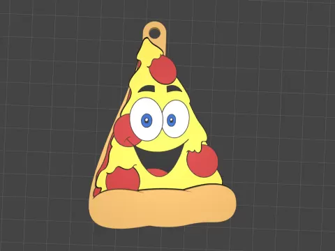 Pizza keychain