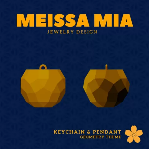 77. Paragyrate Diminished Rhombicosidodecahedron Keychain – 29. Johnson Solids Pendant and Keychain - 3D Print File for Geometric Keychain & Pendant - Girl's Fashion Accessories
