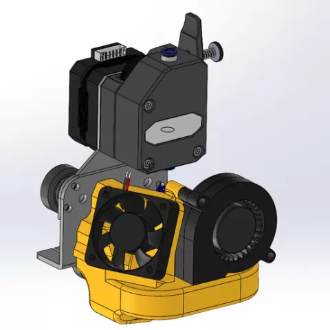 Dual Direct Drive Extruder Upgrade for Ender 3 / Ender 3 Pro / Ender 3 V2 – NEMA17 HS4023 + 5015 Radial Fan + BMG Extruder