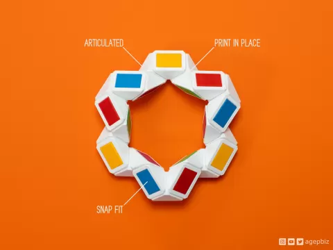 snakeinplace - Print-in-place and Articulated Puzzle Toy