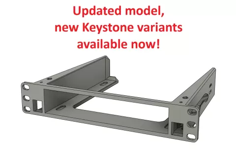 Lenovo ThinkCentre Tiny 10" Rack Mount - now with optional Keystone Sockets (M720q, M920q, P330, etc.)