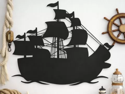 Silueta barco de vela