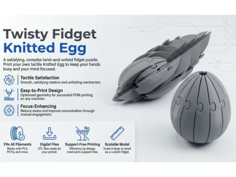 Twisty Fidget - Knitted Egg
