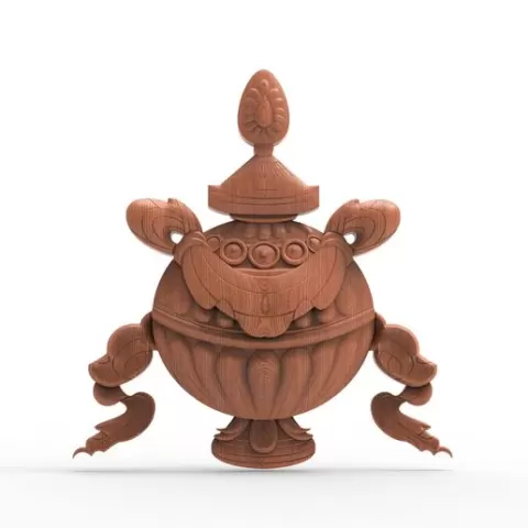 Astamangal (Auspicious Symbols) VASE OF GREAT TREAUSRE