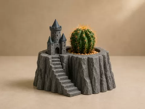 Fantasy Castle Cactus Planter