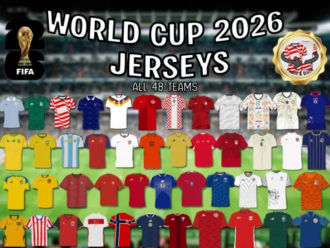 Jerseys of ALL 48 Teams of Fifa World Cup 2026