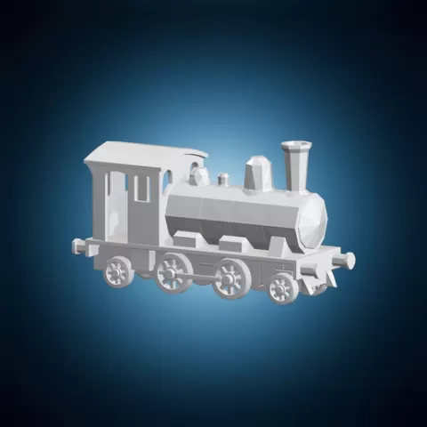 Low Poly Freight Engine 3D Print Model