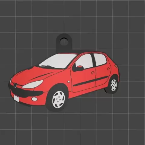 Peugeot 206 Keychain