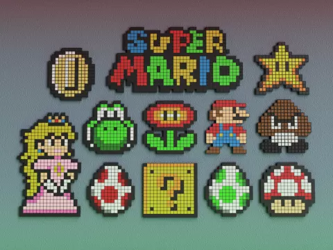 Pixel Art Decor - Mario Themed Educational Puzzles