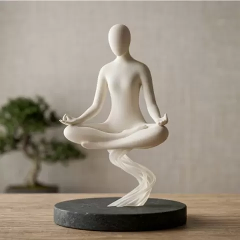 Zen Harmony: Floating Meditation Figure