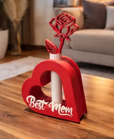 MOTHERSDAY VASE - HEART VASE / SMALL GIFT FOR MOTHERSDAY / HOMEDECOR