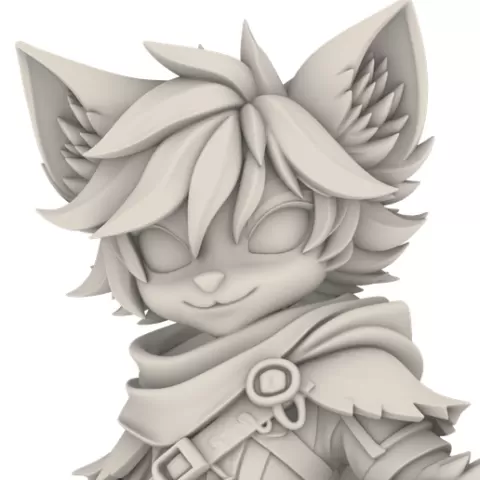 Fox Adventurer Hero – Stylized Fantasy Figur / Fuchs‑Abenteurer Held – Stylisierte Fantasy‑Figur