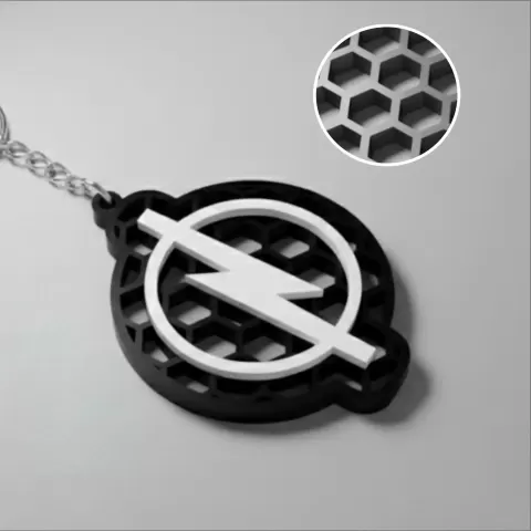 Opel logo honeycomb keychain
