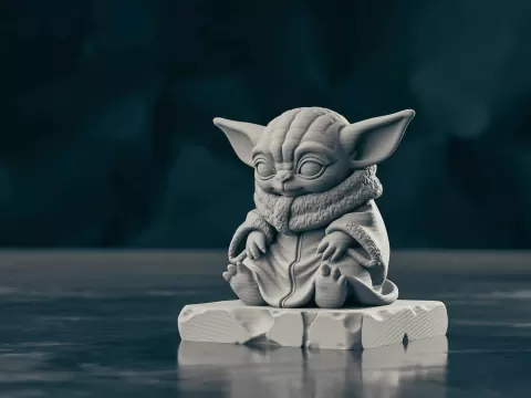 Grogu - Contemplation Statue