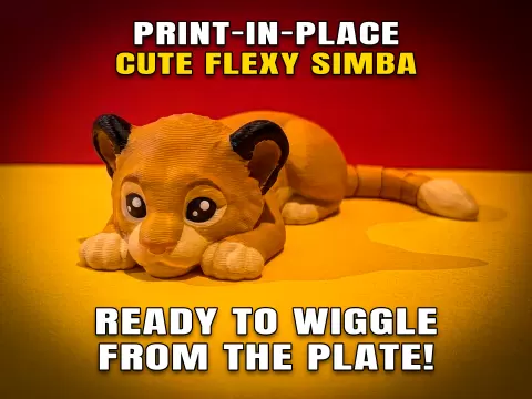 Cute Flexy Simba (Articulated Fidget Toy)
