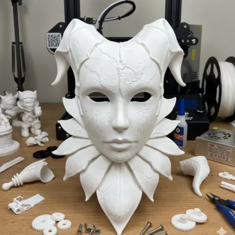 Demonic Queen Mask Dark Elegance STL