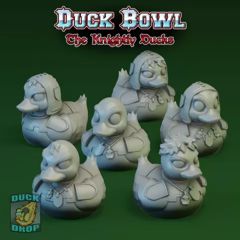 Knightly Duck Squires - Parody Fantasy Football Rubber Ducks by Mike "Epic Duck" Cousins