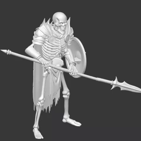 Bone spearman D&D miniature