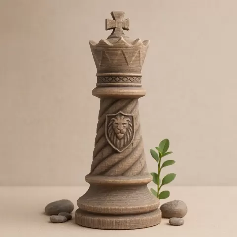 Chess Rustic Wood King