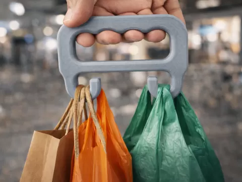 Shopping Bags Hook 3D Print Model