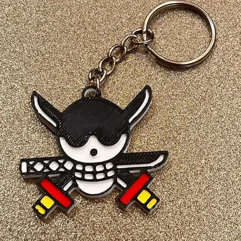 Keychain Zoro Skull