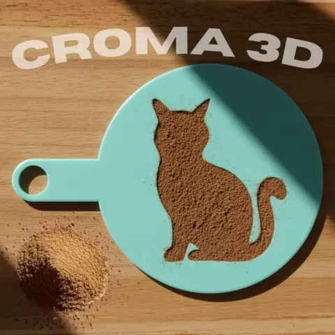 Cat stencil #2 - Coffee