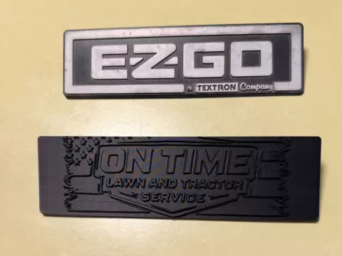 EZGO Golf Cart License Plate(debadge or your logo)