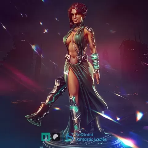 Caeligna - Female Android Paladin | 32/75/145mm | High-Detail | Pre-Supported by SolGood Fantastic Ladies
