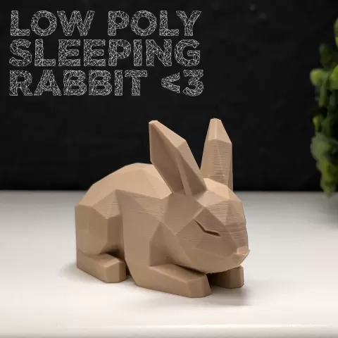 Low Poly Sleeping Rabbit