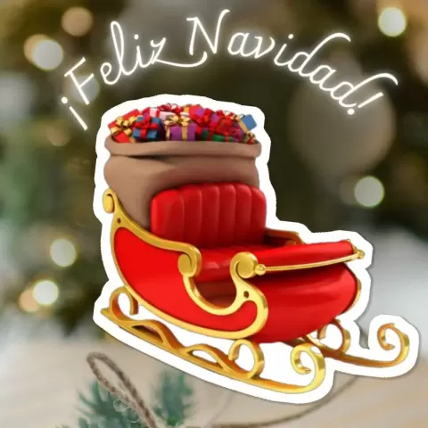 trineo de santa navidad