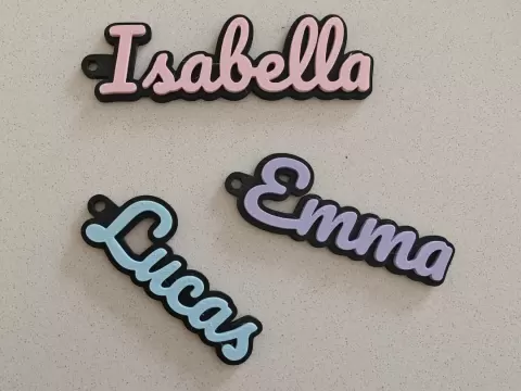 Customizable Name keychain