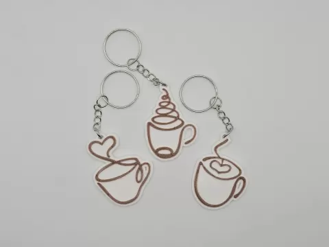 Wall art coffee - Keychain (Remix)