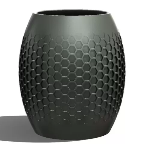 Honeycomb mesh pattern vase - 3d model
