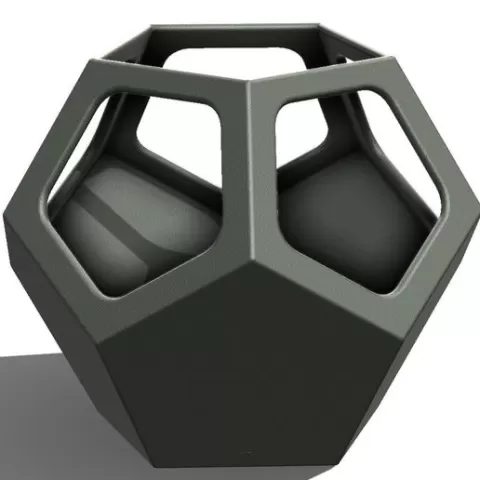 Diamond shape vase - 3d model
